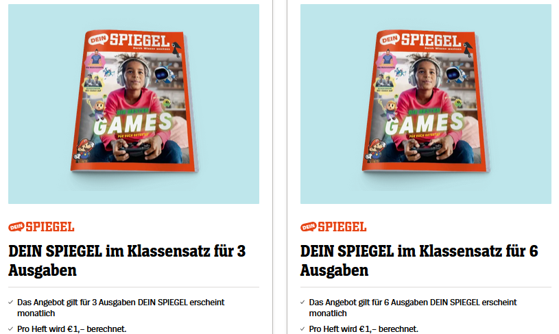 DEIN SPIEGEL Angebot für Unterricht