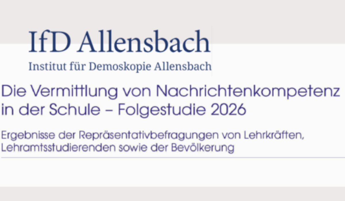 Studie Nachrichtenkompetenz Allensbach Bild